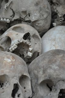 Choeung Ek Genocidal Center stupa skulls, killing fields, Cambodia