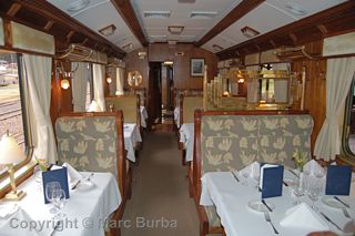 Hiram Bingham dining car to Machu Picchu