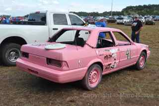 Spicewood demolition derby 2012 pink Nissan Stanza