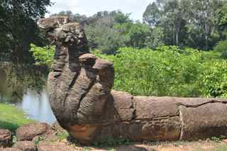Bakong Roluos Group naga and moat