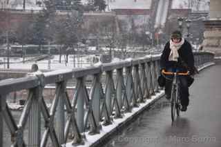 Chain Bridge bicyclist