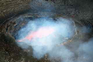 Kilauea Pu'u O'o crater Hawaii helicopter