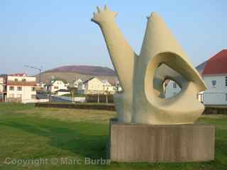 Heimaey sculpture, Westman Islands, Iceland