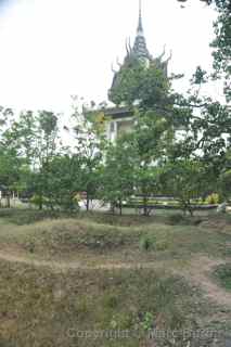 Choeung Ek Genocidal Center, killing fields mass graves, Cambodia