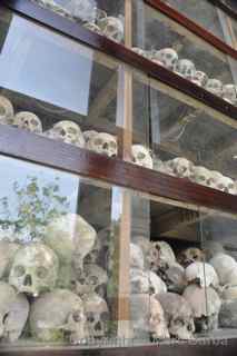 Choeung Ek Genocidal Center, stupa skulls, killing fields, Cambodia