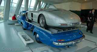 1955 high-speed racing car transporter, Mercedes-Benz Museum, Stuttgart, Germany