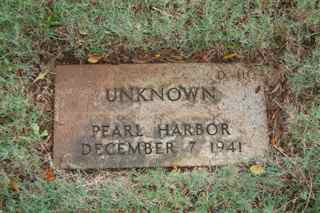 Pearl Harbor unknown grave
