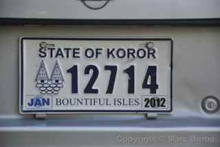 Palau license plate