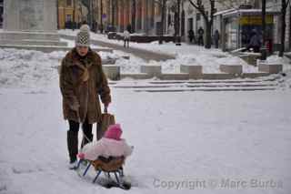 mother baby sled