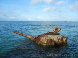 Saipan Sherman tanks Oleai Beach