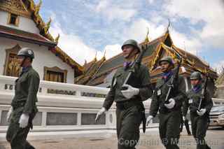 Grand Palace soldiers, Bangkok, Thailand