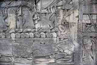 Angkor Thom bas relief battle gallery