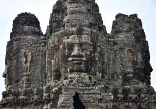 Angkor Thom south entry tower faces