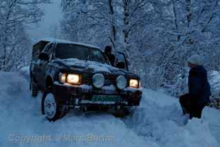 Tromso Norway stuck truck