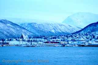 Tromso winter blue light