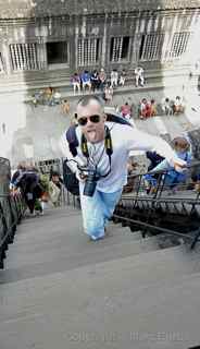 Angkor Wat stair climb