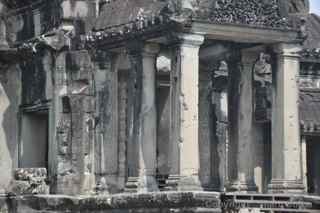 Angkor Wat, Cambodia, bullet holes